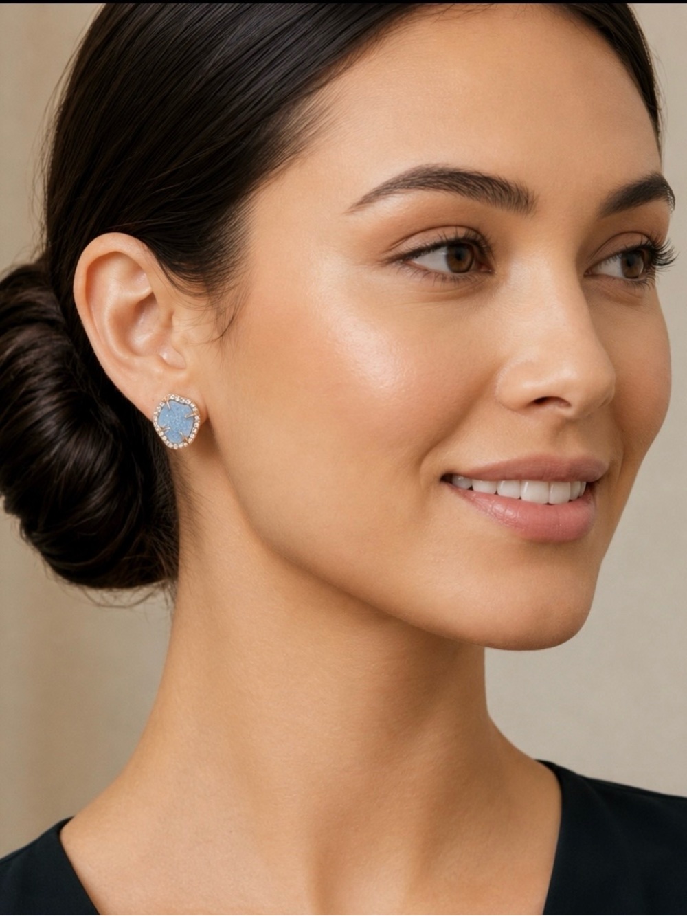 💙💛 BAUBLEBAR Set of (2) Drusy Stud Earrings 💛💙